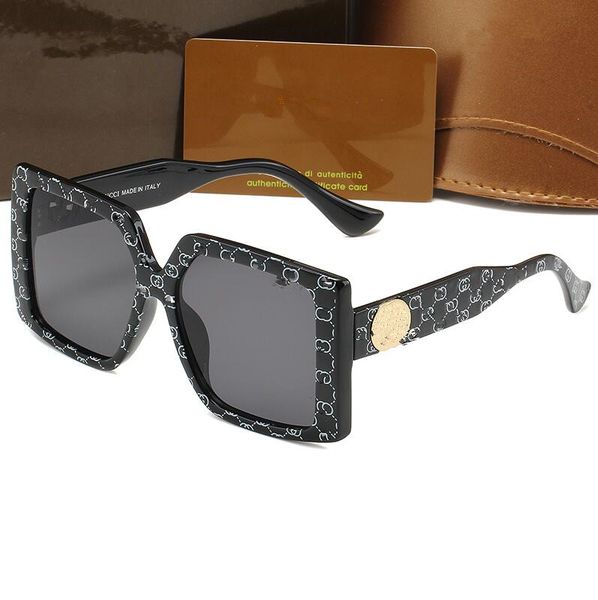 

2024 Brand Designer Sunglasses fashion new metal large frame Sunglasses retro men and women high-end glasses UV400 BOX