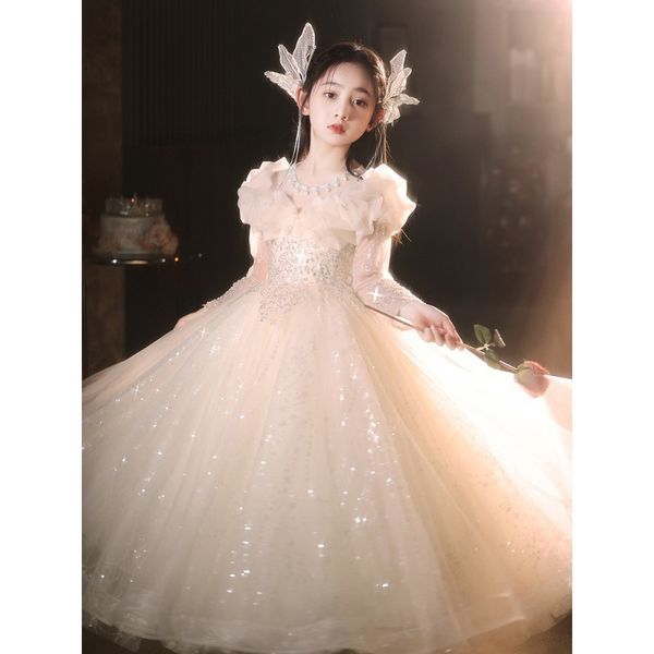 New High-end Temperament Children's Birthday Dress Little Girl Hosts High-end Piano Clothing, White
New High-end Temperament Children's Birthday Dress Little Girl Hosts High-end Piano Clothing, White