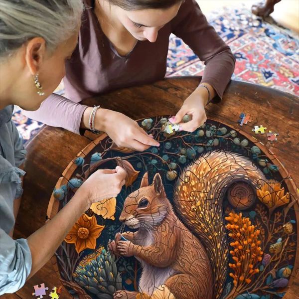 Wooden Jigsaw Puzzle Fierce Octopus Puzzle Board Set Toy Interesting Wooden Puzzles For Adults Kids Gifts Educational Games Toys