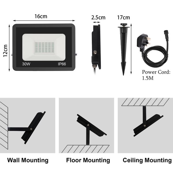 1PC/2PCS 30W LED UV Black Lights new IP66 Stage Blacklight Ultraviolet Flood Effect Light for 2025 Halloween Xmas Dance DJ Disco Party