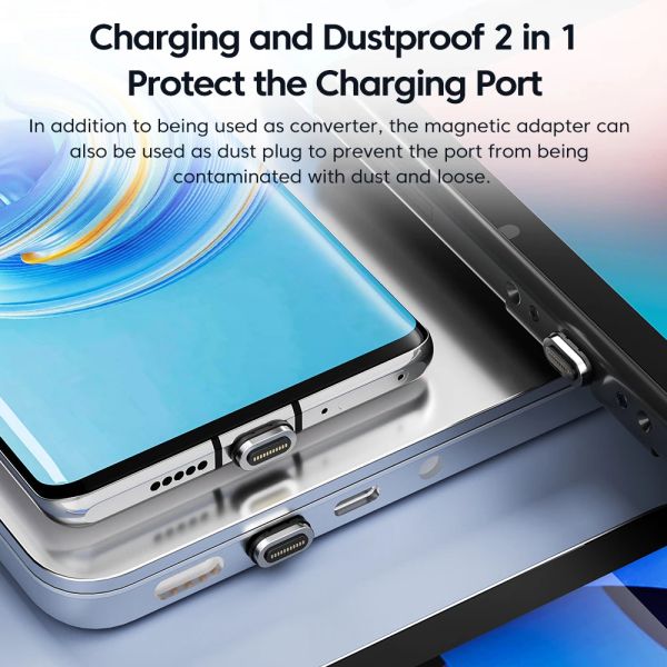 Toocki USB C To Type C OTG Adapter PD 100W Fast Charging Magnet Connector For Macbook Laptop Type-C Magnetic Data Adapter