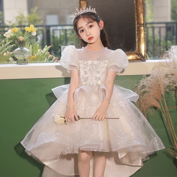 Children's evening Little Birthday party Princess little host piano competition dress flower girl, White
Children's evening Little Birthday party Princess little host piano competition dress flower girl, White