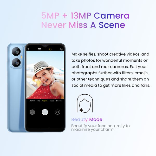 A52 Blackview New Smartphone 2GB 32GB 6.5 Inch Android 12 Cellphone Octa Core Mobile Phone 5180mAh Dual 4G 13MP Rear Cameras 3, Black
A52 Blackview New Smartphone 2GB 32GB 6.5 Inch Android 12 Cellphone Octa Core Mobile Phone 5180mAh Dual 4G 13MP Rear Cameras 3, Black
