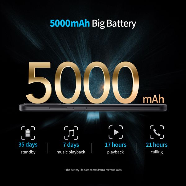 Cellphones FreeYond F9 64/128GB 13MP+2MP Camera 5000mAh Unisoc Octo Core Android Mobile Phones, Black
Cellphones FreeYond F9 64/128GB 13MP+2MP Camera 5000mAh Unisoc Octo Core Android Mobile Phones, Black
