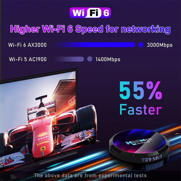 Woopker Android 13 TV Box H96 MAX RK3528 Rockchip 3528 Quad Core 8K Media Player Wifi6 BT5.0 4GB 64GB Google Voice Set Top Box