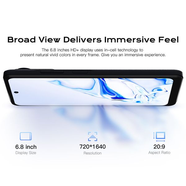 Stock In HOTWAV Note 12 Smartphone 6.8&#039;&#039; HD+ Android 13 8GB+128GB Octa-Core Mobile Phone 48MP NFC 6180mAh 20W Charging Cellphone 8GB+8GB