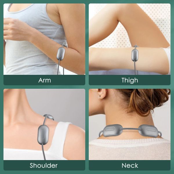 TENS+EMS Smart Hanging Neck Massager Heating Pulse Necklace Cervical Shoulder Spine Kneading Relaxi