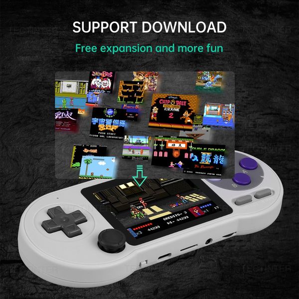 SF2000 Portable Video Game Console 3 inch IPS Screen Handheld Game Console Built-in 8000+ Games Retro TV Game Player AV Output