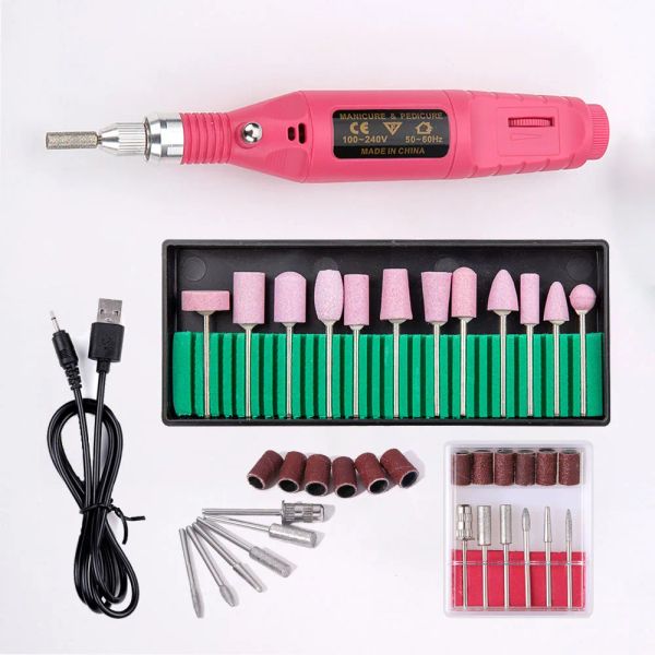 LULAA High Quality Nail Drill Machine Set Electric Nail Sander Gel Polish Remover Tools Driller Manicure Nail Accessories