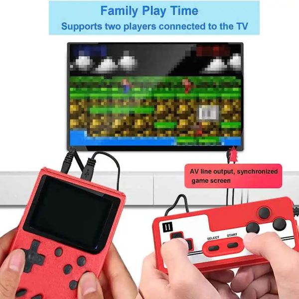 Handheld Games Console 500 Retro Games in 1 Portable Video Game Console 3.0 Inch HD LCD Screen Handheld Game Player AV Output
