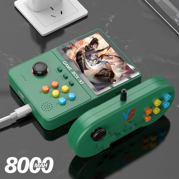 X5 X6 Game Console 3.5/4.0 Inch IPS Screen Retro Video Game Console Built-in 10000+ Classic Games Portable Handheld Game Players