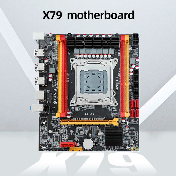 X79 Motherboard LGA 2011 Computer Processors Motherboard NVME M.2 SSD PCI-E 16X 6*USB2.0 for Intel CPU E5 2600/ 2689/2690/2670