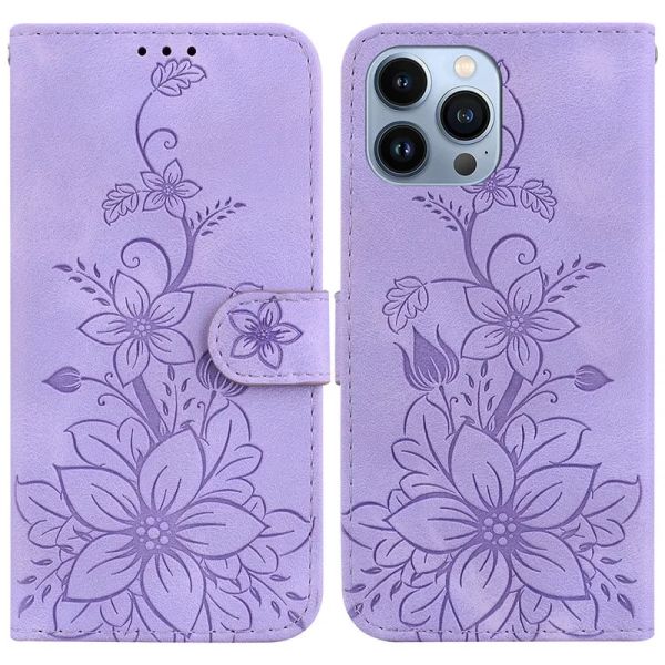 Wallet Bags Flip Cover Flower Case For iPhone 11 Pro XS Max XR SE 2020 2022 6 7 8 Plus 6S X R Magnetic Leather Phone Cases Lily