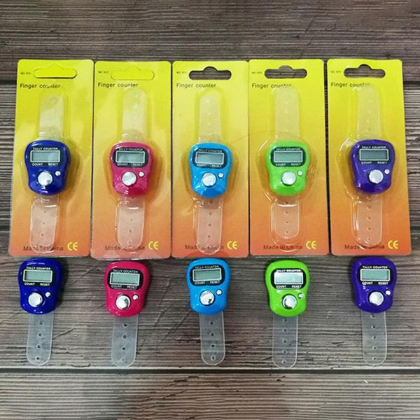 Plastic Compact Mini Stitch Marker And Row Finger Counter LCD Electronic Digital Tally Counter Random for Any Knitter SP99