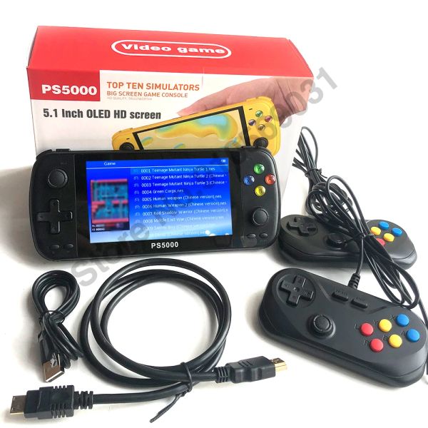Handheld Portable Game Console PS5000 Game Console 5.1 Inch HD Screen 32G 3000 or 64G 6000 games Retro Video Game Console