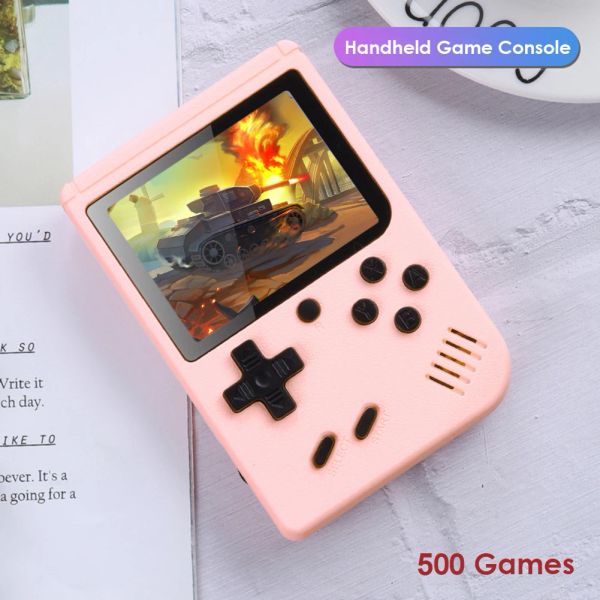 Portable Game Console 1020mAh Retro Handheld Video Game Console 3.5inch TFT Screen Built-in 500 Game Support TV for Kid Gift