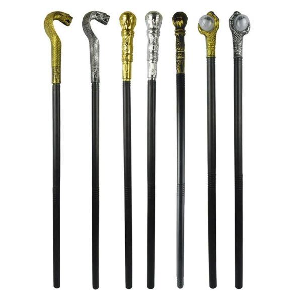 23.62in Removable Snake Cobras Cane Pharaoh Scepter Pimp Wizard Staff Halloween Cosplay Costume King Cobras Pimp Cane