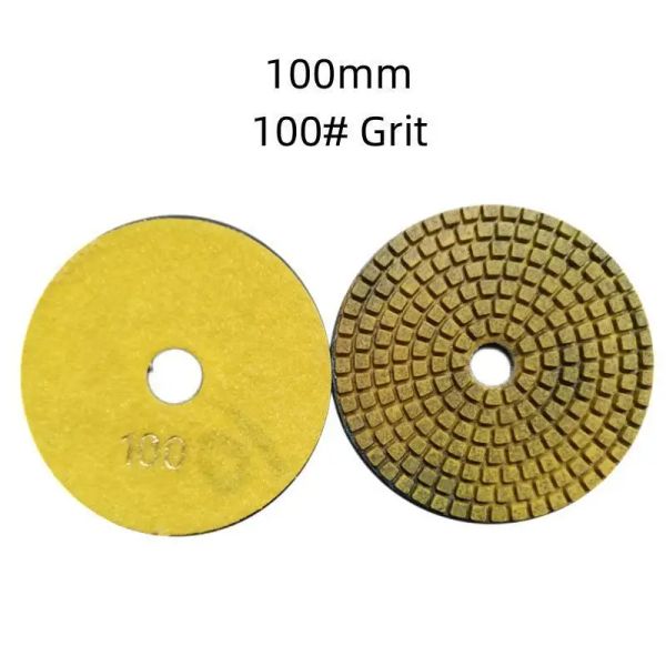 1PCS 4 Inch Super Diamond Polishing Pad 100mm Copper Bond Metal Wet Polishing Pad for Marble Granite Stone Fast Grinding Disc