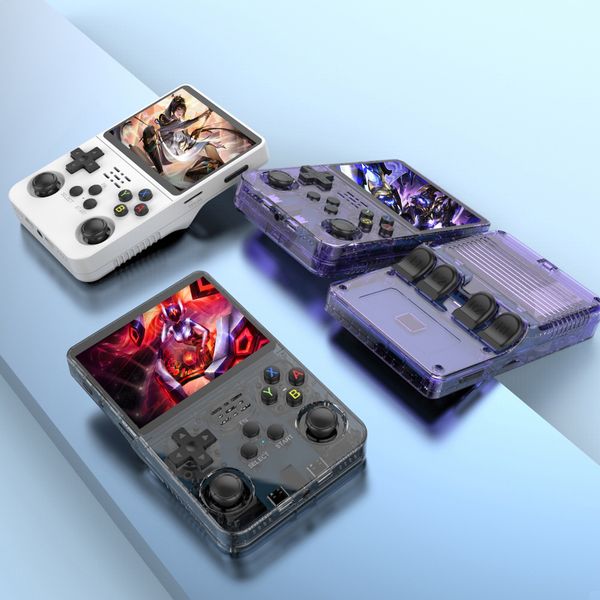 R36S Nostalgic Handheld Game Machine Open Source Linux 3.5 Inch IPS Screen Classic Game Player 3D Dual-System for Kids and Adult