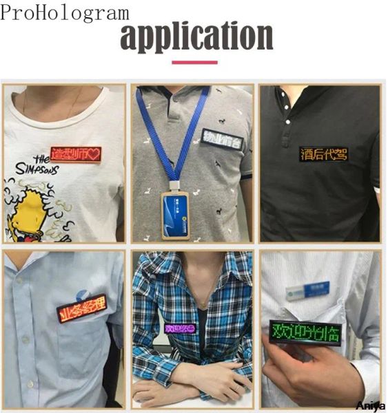2025 DIY Bluetooth LED Name Badge Programmable Scrolling Message Mini new LED Name Tag Text Digits Pattern Display Board Mini LED Display