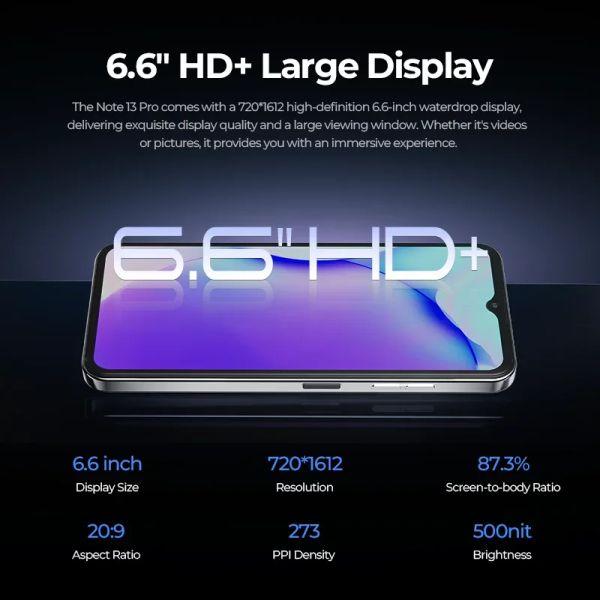 HOTWAV New Note 13 Pro Smartphone Android 13 6.6'' HD+ 90Hz Refresh Rate 16GB(8+8)+256GB Cellphones 50MP 5160mAh Mobile Phones, Black
HOTWAV New Note 13 Pro Smartphone Android 13 6.6'' HD+ 90Hz Refresh Rate 16GB(8+8)+256GB Cellphones 50MP 5160mAh Mobile Phones, Black