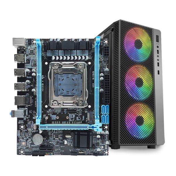 X79 PC Motherboard DDR3 Memory 32GB LGA2011 Micro-ATX Motherboard SATA 2.0 M.2 NVME 1000 Mbps LAN Onboard Computer Motherboard