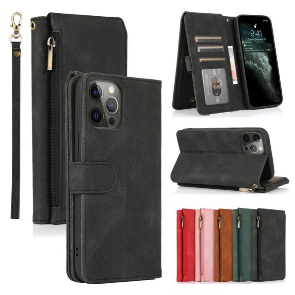 Luxury Case for iPhone 15 14 13 12 Mini 11 Pro X XS Max XR 6 6S 7 8 PLUS Designer Wallet Leather Cards Holder Stand Flip Phone Bags with Lanyard full covered coque funda, Brown
Luxury Case for iPhone 15 14 13 12 Mini 11 Pro X XS Max XR 6 6S 7 8 PLUS Designer Wallet Leather Cards Holder Stand Flip Phone Bags with Lanyard full covered coque funda, Brown
