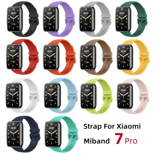 Silicone Strap For Mi Band 7 new Pro Strap Accessories Smart Replacement Watchband Wristband correa bracelet for 2025 Xiaomi MiBand 7 Pro