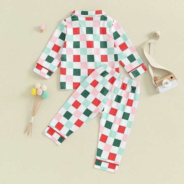 Toddler Baby Boy Girl Pajamas Set Fall Winter Plaid Outfits Kids Button Long Sleeve Shirt Trouser Pjs Sleepwear 240325, Multi
Toddler Baby Boy Girl Pajamas Set Fall Winter Plaid Outfits Kids Button Long Sleeve Shirt Trouser Pjs Sleepwear 240325, Multi