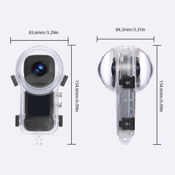 Invisible Dive Case Dive Protective Case 50m Waterproof Sports Camera Dive Case Accessories Anti-scratch for Insta 360 X 3
