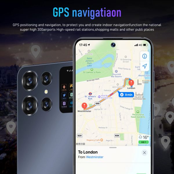 2024 NEW Original S24 Ultra Smartphone Qualcomm8 Gen 2 16G+1TB 7000mAh 48+72MP 4G/5G Network Cellphone Android Mobile Phone 48+7MP, Black
2024 NEW Original S24 Ultra Smartphone Qualcomm8 Gen 2 16G+1TB 7000mAh 48+72MP 4G/5G Network Cellphone Android Mobile Phone 48+7MP, Black