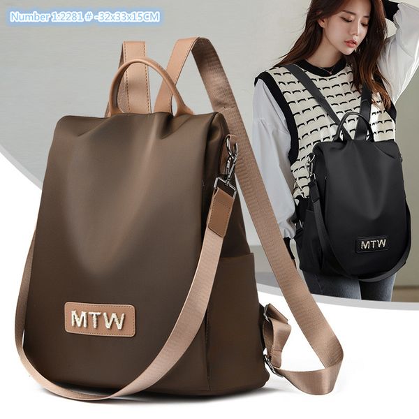 Fashionable Women's Lightweight Wear Resistant Oxford Casual Backpack with Anti Theft Zipper and Solid Color Design daily Joker solid color women handbag, Image colors
Fashionable Women's Lightweight Wear Resistant Oxford Casual Backpack with Anti Theft Zipper and Solid Color Design daily Joker solid color women handbag, Image colors