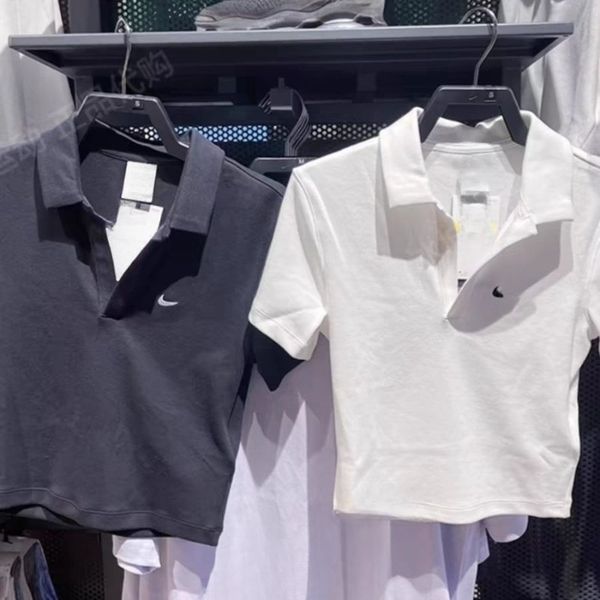 Women' short-sleeved POLO shirt summer new casual leak belly high waist thin blouse sports Slim short-sleeved, Black
Women' short-sleeved POLO shirt summer new casual leak belly high waist thin blouse sports Slim short-sleeved, Black