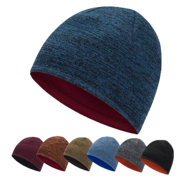 

Men's trendy warm ski beanie hat women's new outdoor fashion double-sided wearable thick autumn and winter knitted pullover hat, 1a