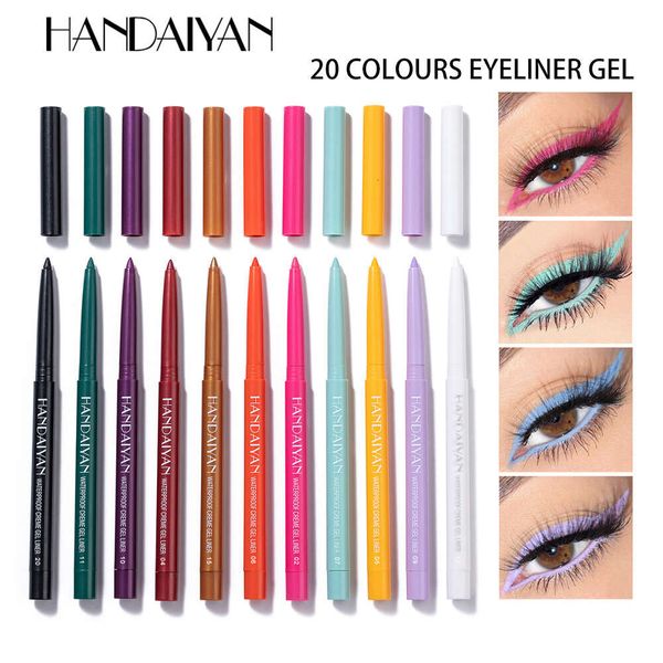 designer hot sale 20 color eyeliner gel pen HANDAIYAN Star Sky color eyeliner waterproof and non dizzy makeup wholesale, Green
designer hot sale 20 color eyeliner gel pen HANDAIYAN Star Sky color eyeliner waterproof and non dizzy makeup wholesale, Green