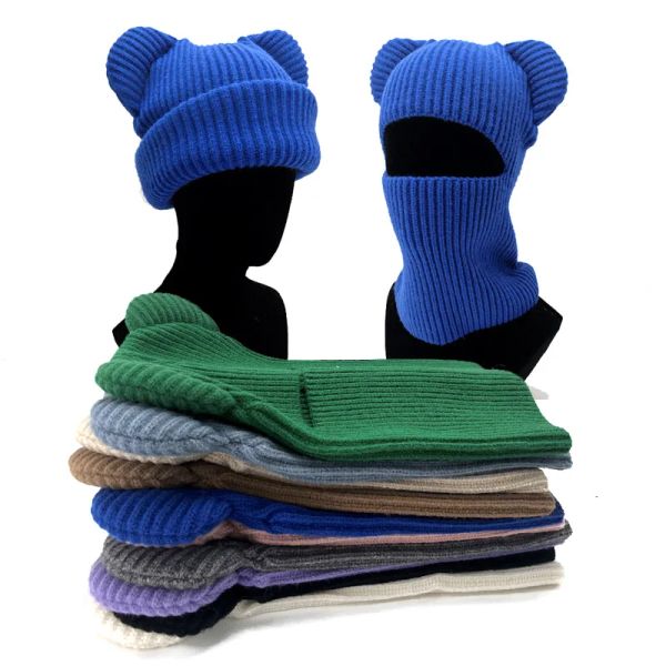 New Winter Demons Single Hole Balaclava Knitted Pullover Cap Unisex Windproof Bear Ears Warm Riding Integrated Scarf Beanie Hat
New Winter Demons Single Hole Balaclava Knitted Pullover Cap Unisex Windproof Bear Ears Warm Riding Integrated Scarf Beanie Hat