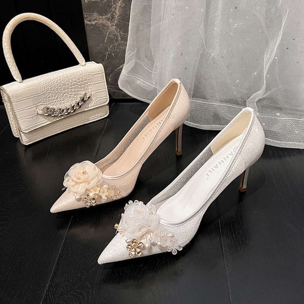 Wedding Shoes Girl 2024 New French White Bridal Shoes Mesh Flower Main Wedding Dress High Heel Bridesmaid Champagne Single Shoes
Wedding Shoes Girl 2024 New French White Bridal Shoes Mesh Flower Main Wedding Dress High Heel Bridesmaid Champagne Single Shoes