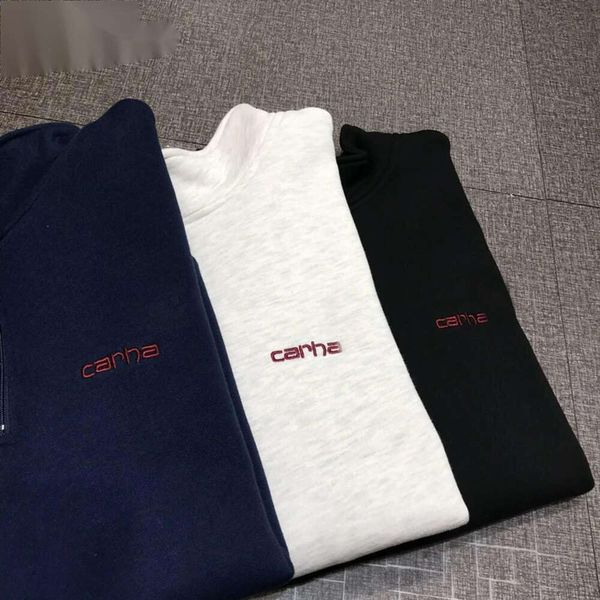 designer Sweatshirt Carha Classic High quality Half zipper embroidery sweater Hoodies Pullover Luxury new Blouse Sweatshirts Long Sleeves hood outfits hoodied, Black
designer Sweatshirt Carha Classic High quality Half zipper embroidery sweater Hoodies Pullover Luxury new Blouse Sweatshirts Long Sleeves hood outfits hoodied, Black