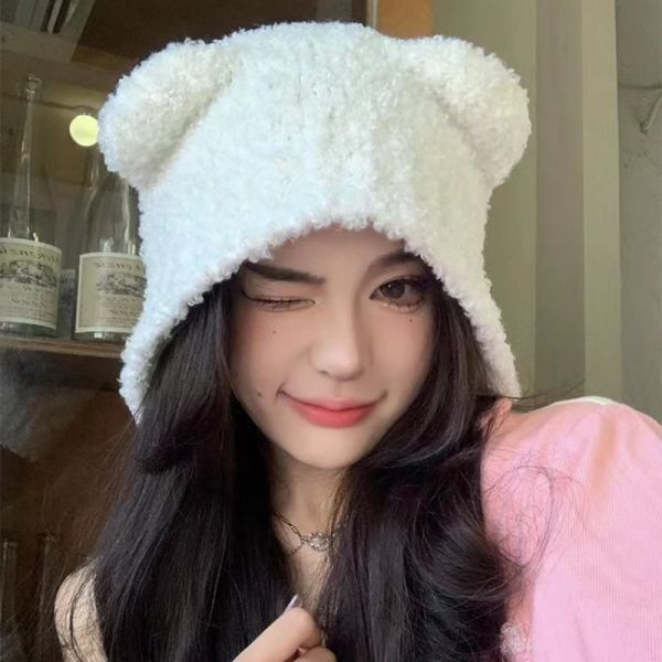Autumn and Winter Beanies Cute Safety Bear Hat for Women Warm Thickened Lamb Fleece Travel Hat Pullover Outdoor Ladies Cap, Grey
Autumn and Winter Beanies Cute Safety Bear Hat for Women Warm Thickened Lamb Fleece Travel Hat Pullover Outdoor Ladies Cap, Grey