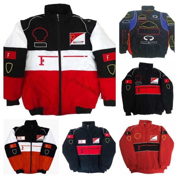 

Motorcycle clothes new F1 Formula One racing jacket autumn and winter full embroidered cotton clothing spot sales, Pink