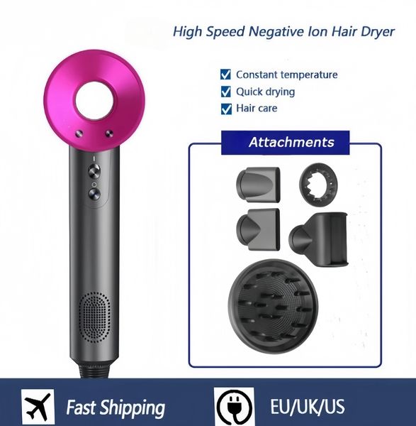Hair dr 5 in 1 rotary connected nozzle ultra-high speed hair dr Negative ion professional hair salon travel home hot and cold constant temperature hair, Purple
Hair dr 5 in 1 rotary connected nozzle ultra-high speed hair dr Negative ion professional hair salon travel home hot and cold constant temperature hair, Purple