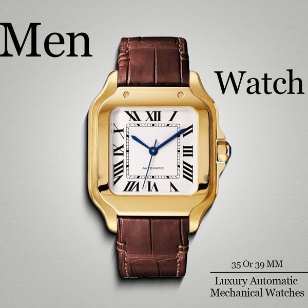 designer watches mens Watch Luxury Wristwatches Glass Mechanical Automatic 35 Or 39 MM Square Stainless Steel watchstrap Bezel Folding buckle Sport Watches, #12 split
designer watches mens Watch Luxury Wristwatches Glass Mechanical Automatic 35 Or 39 MM Square Stainless Steel watchstrap Bezel Folding buckle Sport Watches, #12 split