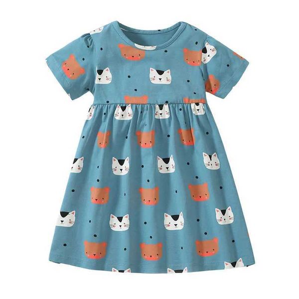 Summer Princess Dresses for Girls 2-7Y, Short Sleeve Animas Printed Party Dress, Metallic
Summer Princess Dresses for Girls 2-7Y, Short Sleeve Animas Printed Party Dress, Metallic