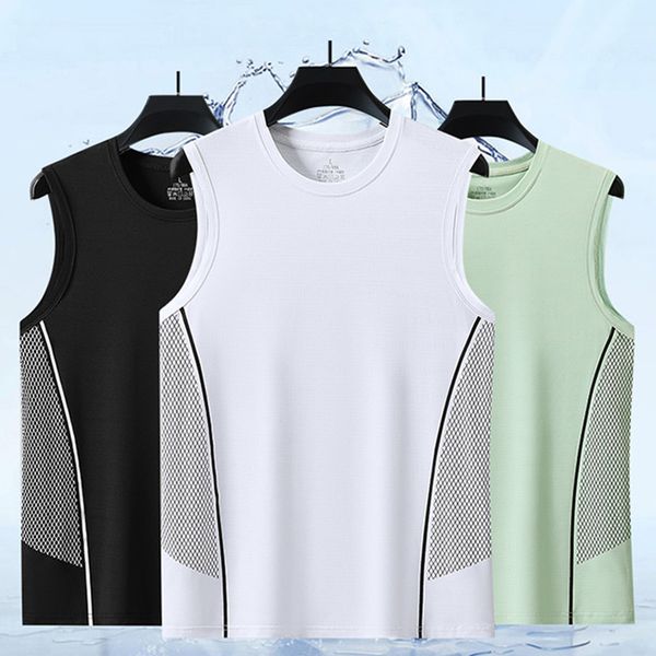 same style summer quick drying vest for men and women, loose fitting oversized T-shirt for men, Darkcyan
same style summer quick drying vest for men and women, loose fitting oversized T-shirt for men, Darkcyan