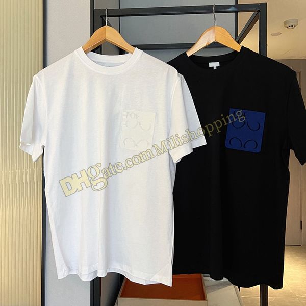 Man Woman Pocket Designer T-shirt Light Embroidery Letter Tees Mens Womens Soft Solid Color Tops, White
Man Woman Pocket Designer T-shirt Light Embroidery Letter Tees Mens Womens Soft Solid Color Tops, White