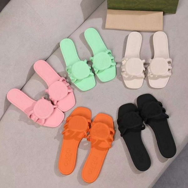 Designer Sandals Women Interlocking G Slides Rubber Slippers Ladies Flat Beach Jelly Script Orange Summer Fall Mules Outdoor Waterproof Luxury, Random color1 
Designer Sandals Women Interlocking G Slides Rubber Slippers Ladies Flat Beach Jelly Script Orange Summer Fall Mules Outdoor Waterproof Luxury, Random color1
