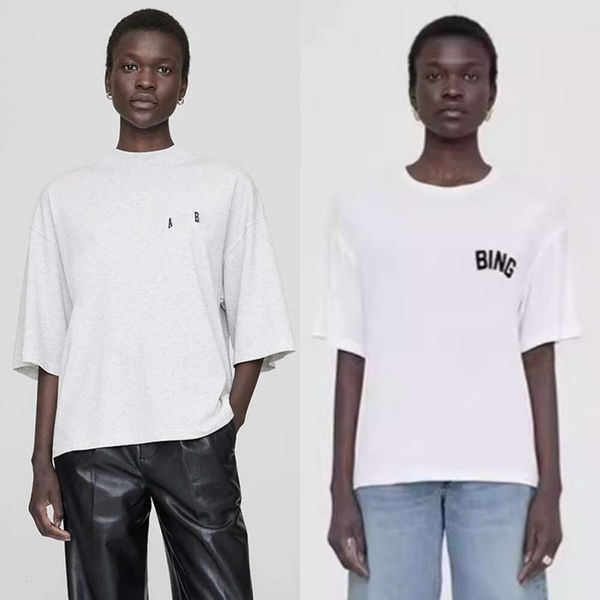 24ss Bing Women Designer Cotton T shirt AB&Anime Classic Back Star Pattern Letter Print Casual Summer Crew Neck Tees Top Fashion Loose Versatile Pullover Polos T-shirt, Brown
24ss Bing Women Designer Cotton T shirt AB&Anime Classic Back Star Pattern Letter Print Casual Summer Crew Neck Tees Top Fashion Loose Versatile Pullover Polos T-shirt, Brown