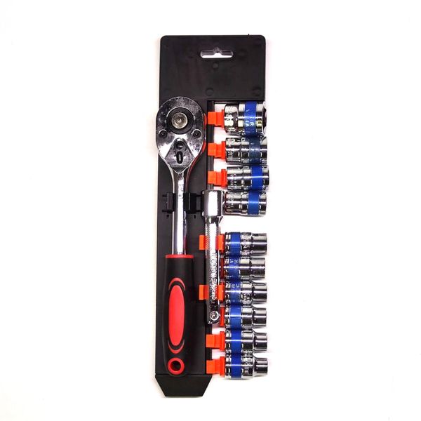 12pcs 1/2 Inch Hand Tools for Car Repair with Case OEM & ODM Supported Steel Plastic Household Ratchet Socket Wrench Set
12pcs 1/2 Inch Hand Tools for Car Repair with Case OEM & ODM Supported Steel Plastic Household Ratchet Socket Wrench Set