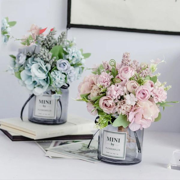 Modern Vases Glass Vase Artificial Flower Set Decor Home Furnishing Decoration Crafts Livingroom Pot Ornaments Wedding Gifts ation
Modern Vases Glass Vase Artificial Flower Set Decor Home Furnishing Decoration Crafts Livingroom Pot Ornaments Wedding Gifts ation