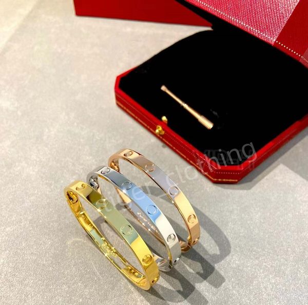 Designer bracelet Luxury Classic jewelry Womens Mens 18K gold bracelet Screw Bangle Titanium Steel Bangle Gold Plated Never Fading Non Allergic Gold Bracelets
Designer bracelet Luxury Classic jewelry Womens Mens 18K gold bracelet Screw Bangle Titanium Steel Bangle Gold Plated Never Fading Non Allergic Gold Bracelets